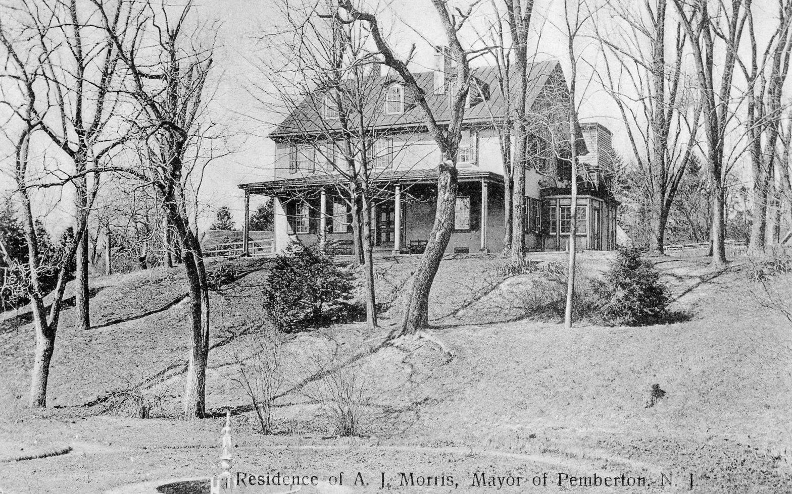 NJ - Pemberton  - Rose Hill - Home of Anthony J Morris cousin of Richard W Jones - 1909.jpg