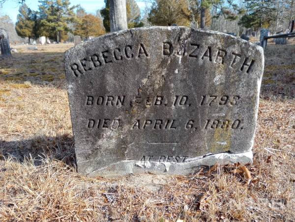 Rebecca Bozarth headstone_Batsto UMC cemetery.jpg